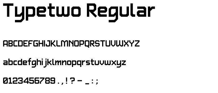 TypeTwo Regular font